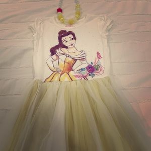 5T Beauty and the Beast Dress and Necklace